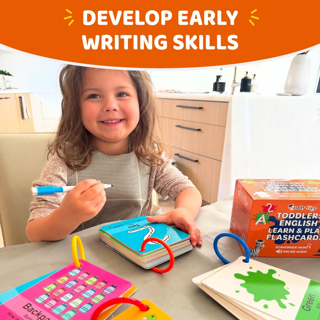 STUDYKEY ABC Flash Cards for Toddlers 1-3 |