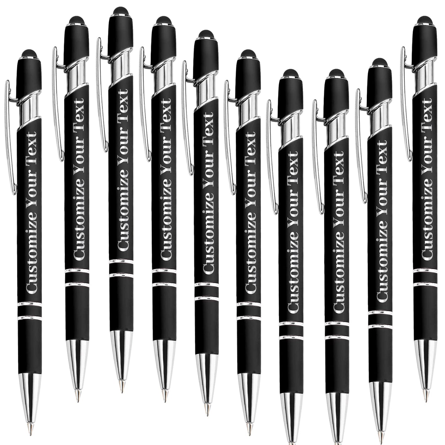 Fadace Up to 500 Pcs Personalized Pens Bulk Custom Customized Pen with Stylus Free Engraving