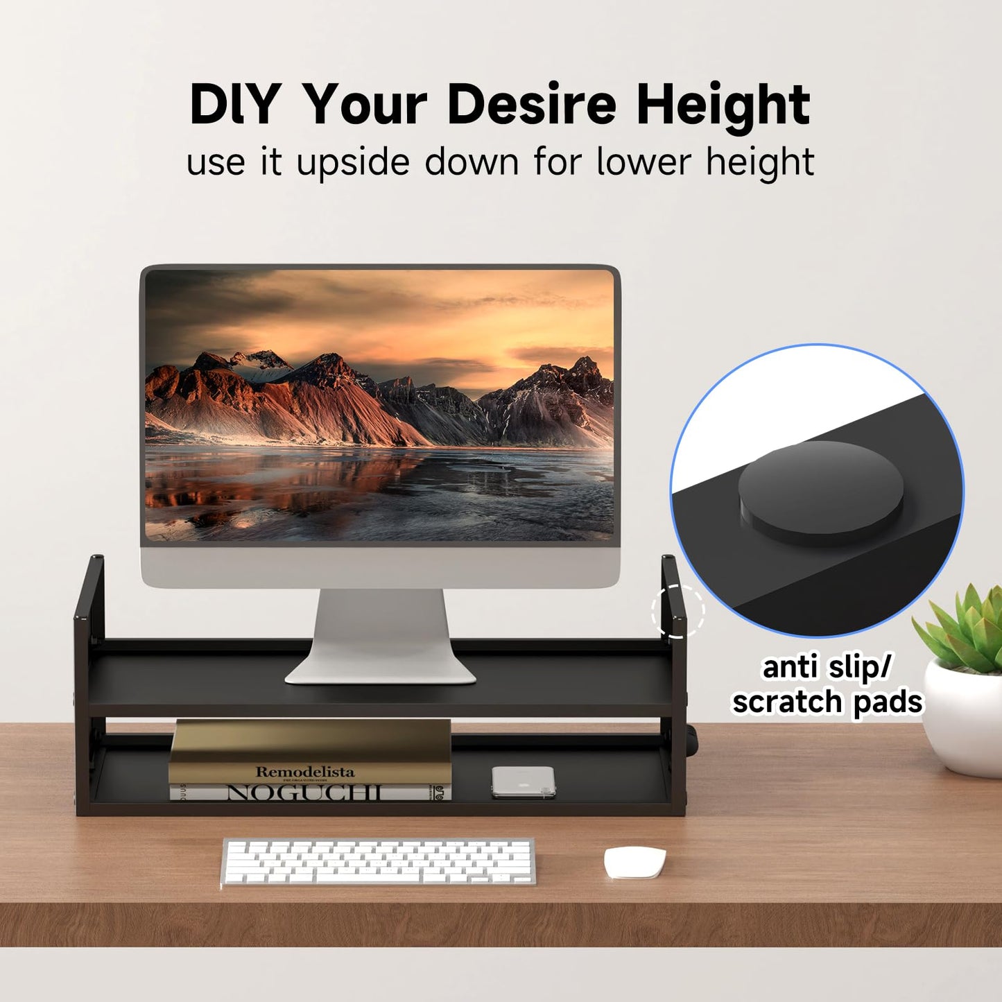 Pholiten 2-Tier Monitor Stand Riser for desk