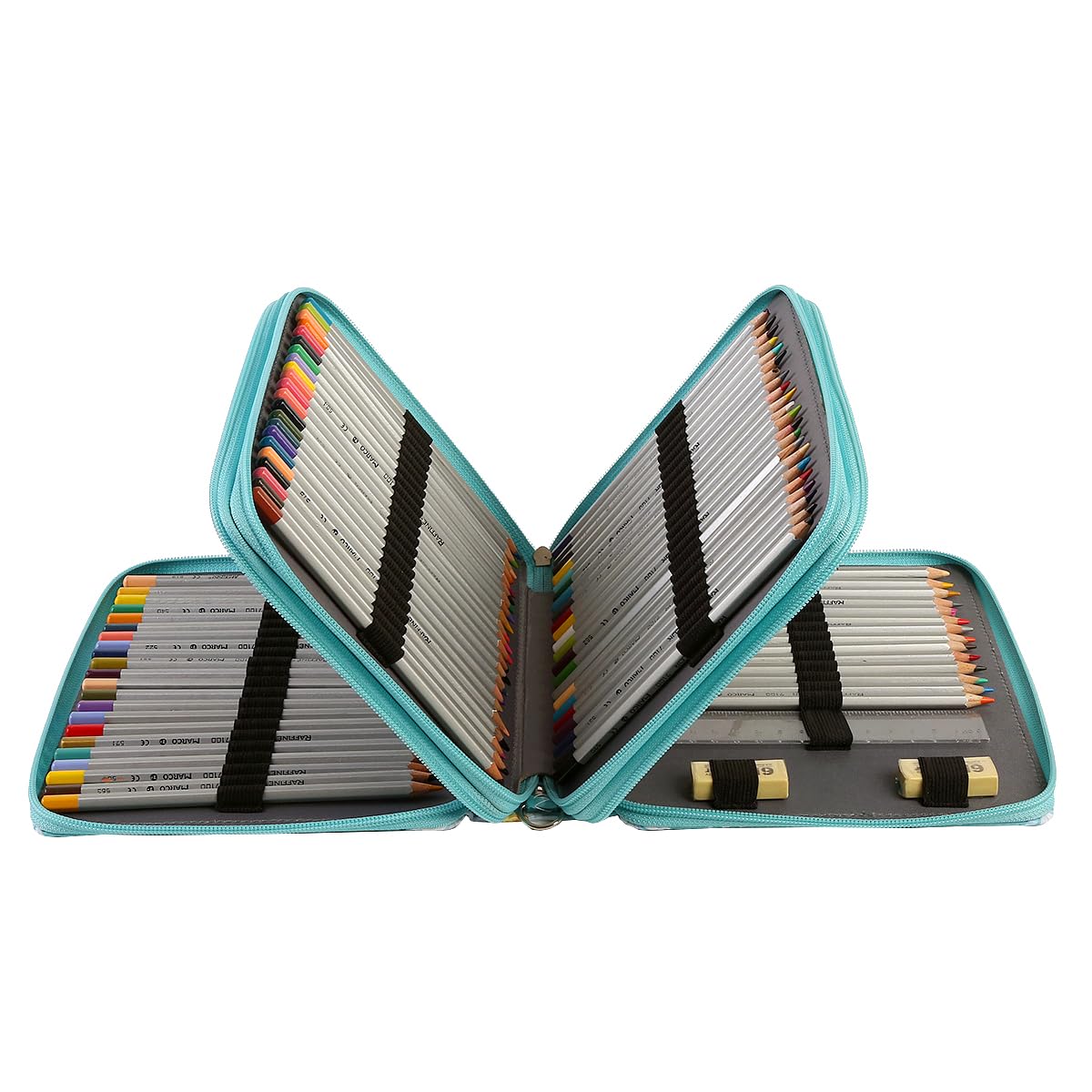 Lbxgap 124 Slots Pencil Case Organizer w/Removal Handle Strap