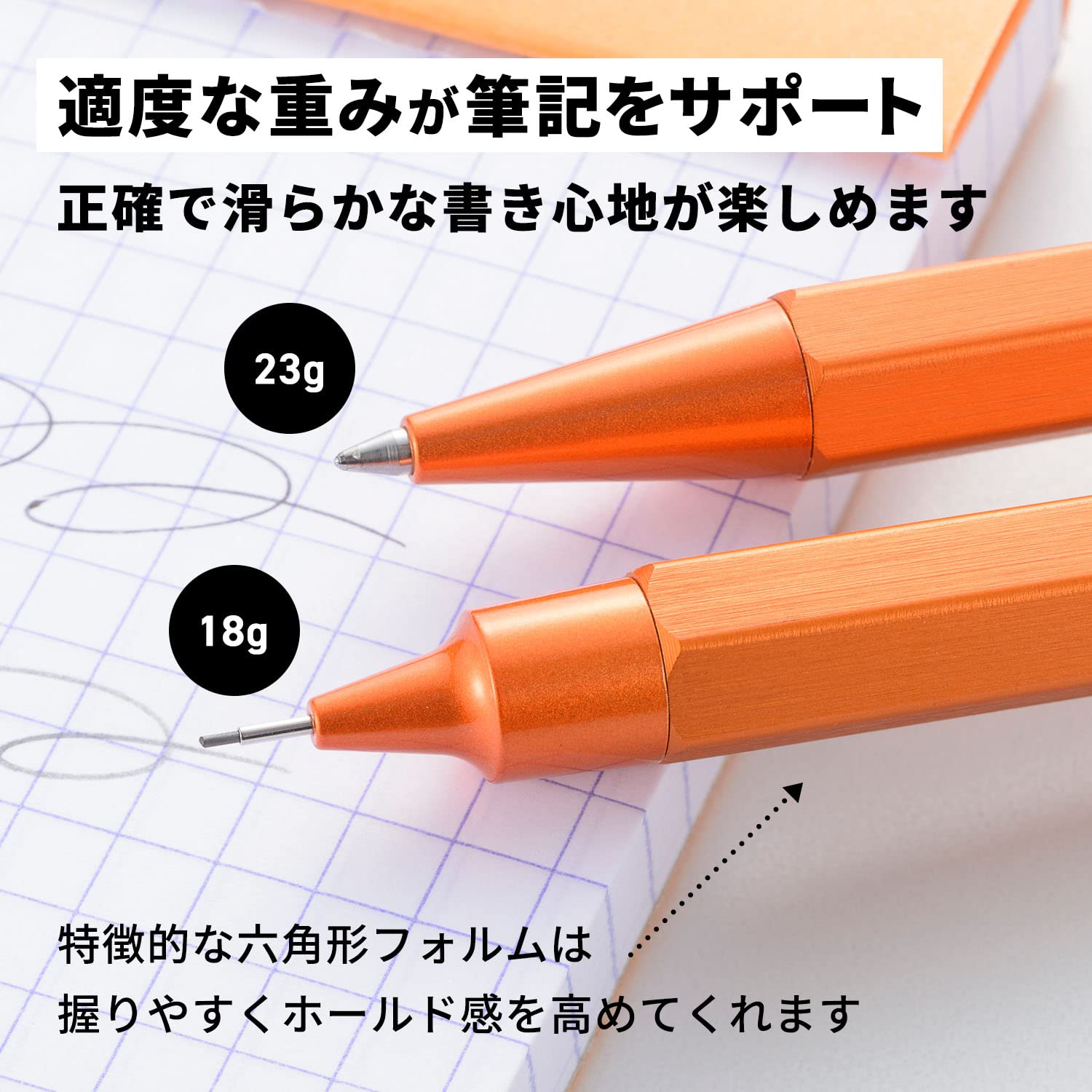 Rhodia RHODIA SCRIPT cf9298 Mechanical Pencil, 0.5mm, Hex Shaft, Aluminum Body, Hairline Finish