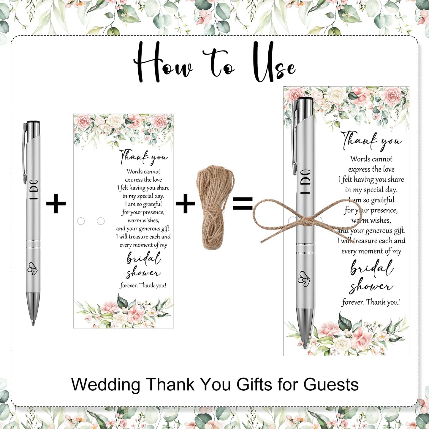 Chiisong 50 Sets Bridal Shower Favors for Guests, Floral