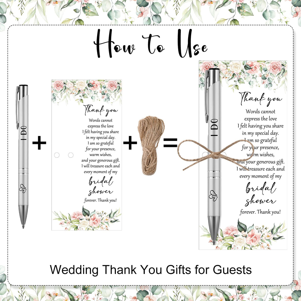 Chiisong 50 Sets Bridal Shower Favors for Guests, Floral