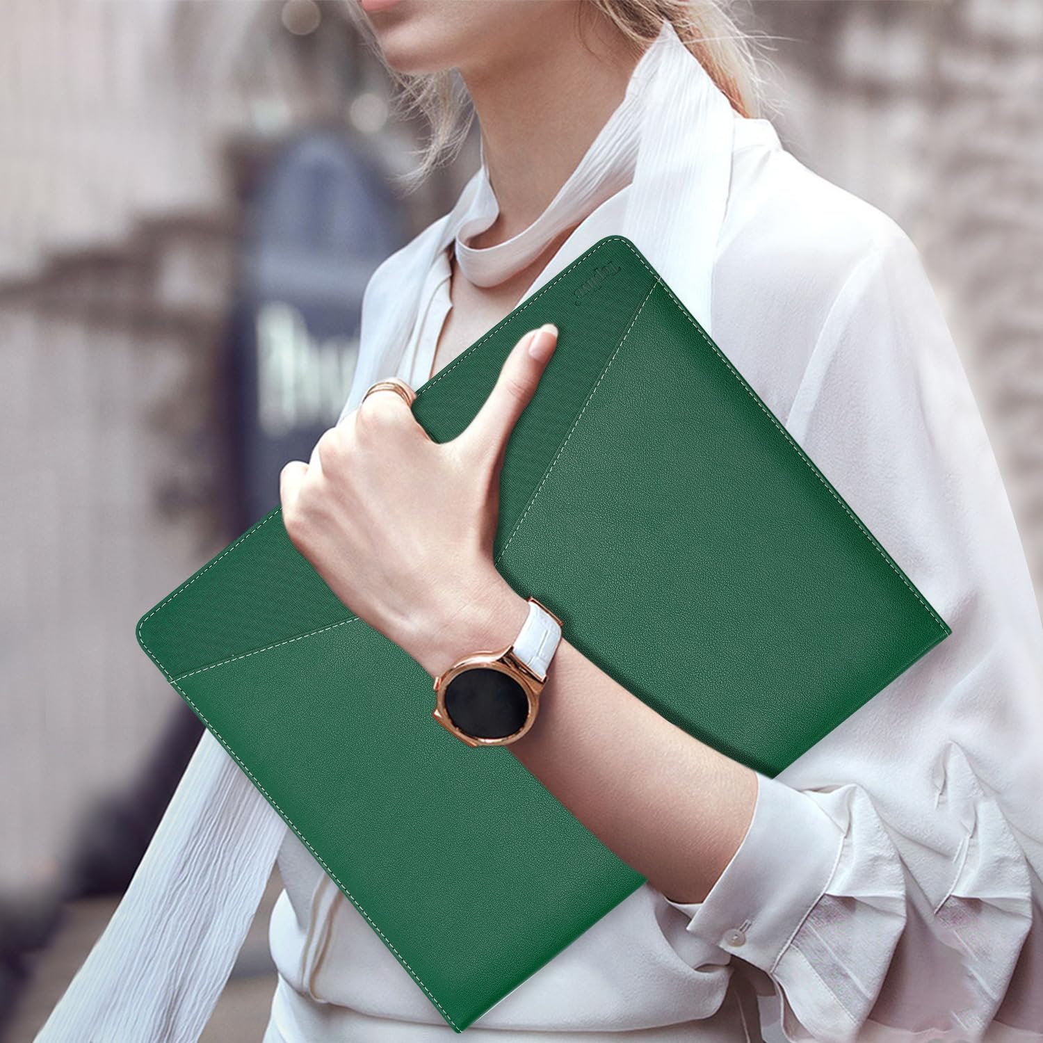 Toplive Padfolio 3 Ring Binder Organizer Business Portfolio Folder for Women, A4/ Letter Size PU
