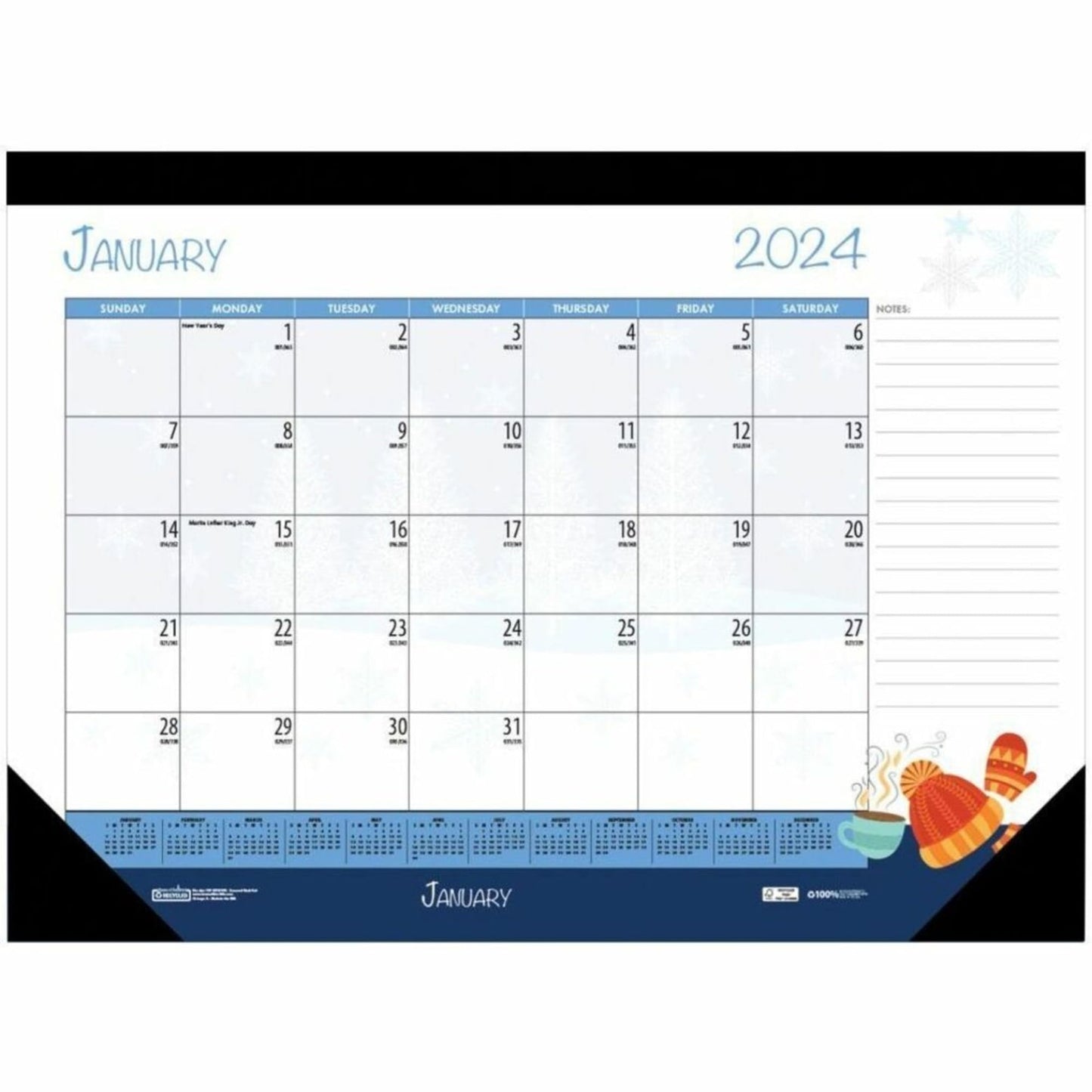 House of Doolittle 2022 Monthly Desk Pad Calendar, Seasonal, 22 x 17 inches, January - December