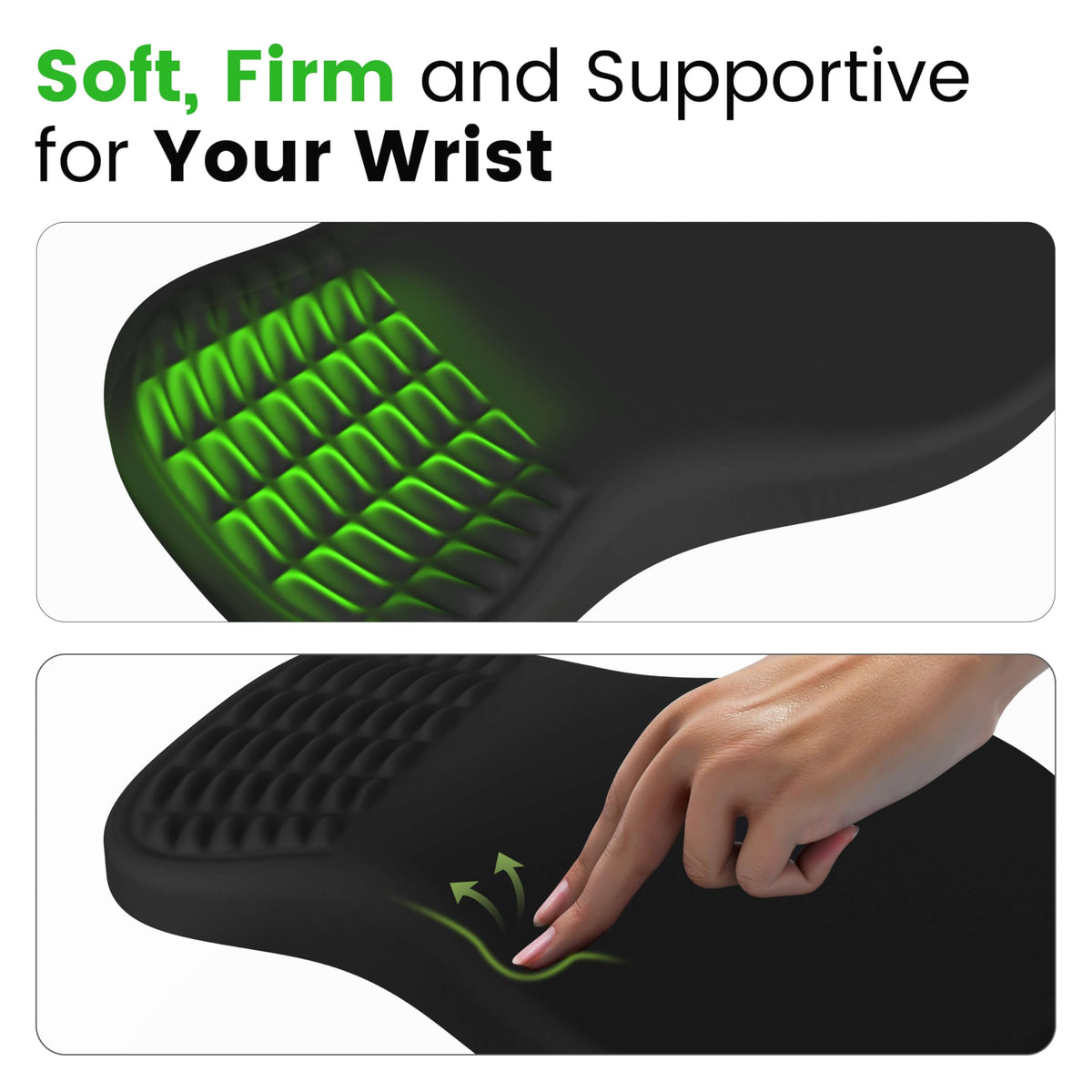 MEKASS Ergonomic Mouse Pad with Wrist Rest, Memory Foam Mousepad for Carpal Tunnel Pain Relief
