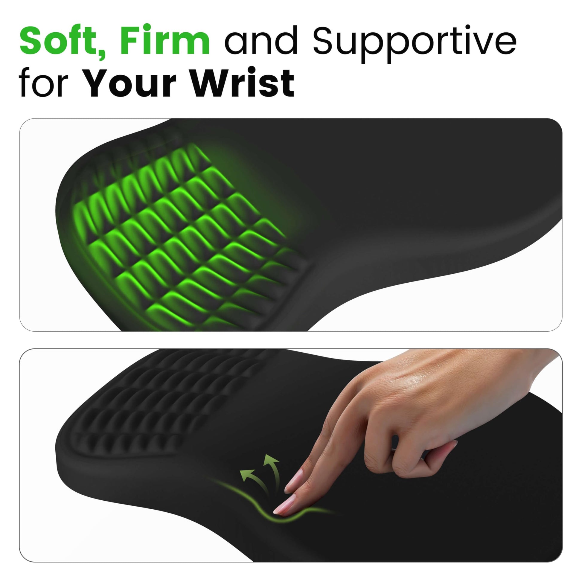 MEKASS Ergonomic Mouse Pad with Wrist Rest, Memory Foam Mousepad for Carpal Tunnel Pain Relief