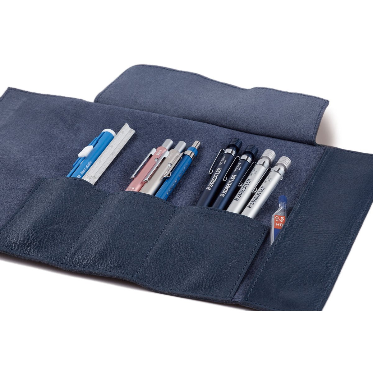 Staedtler Pencil Case Leather Pencil Case Navy 900LC-NA