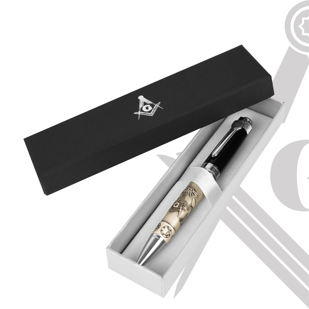 Blue Lodge Masonic Quality Heavy Weight Ballpoint Pen Gift Set