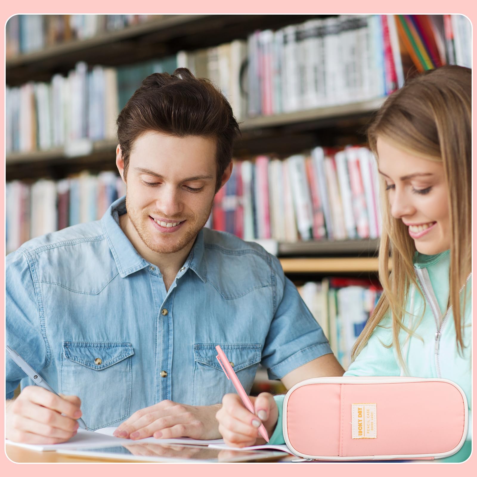 30 Pcs Aesthetic School Supplies for Stationary Essentials, Pink