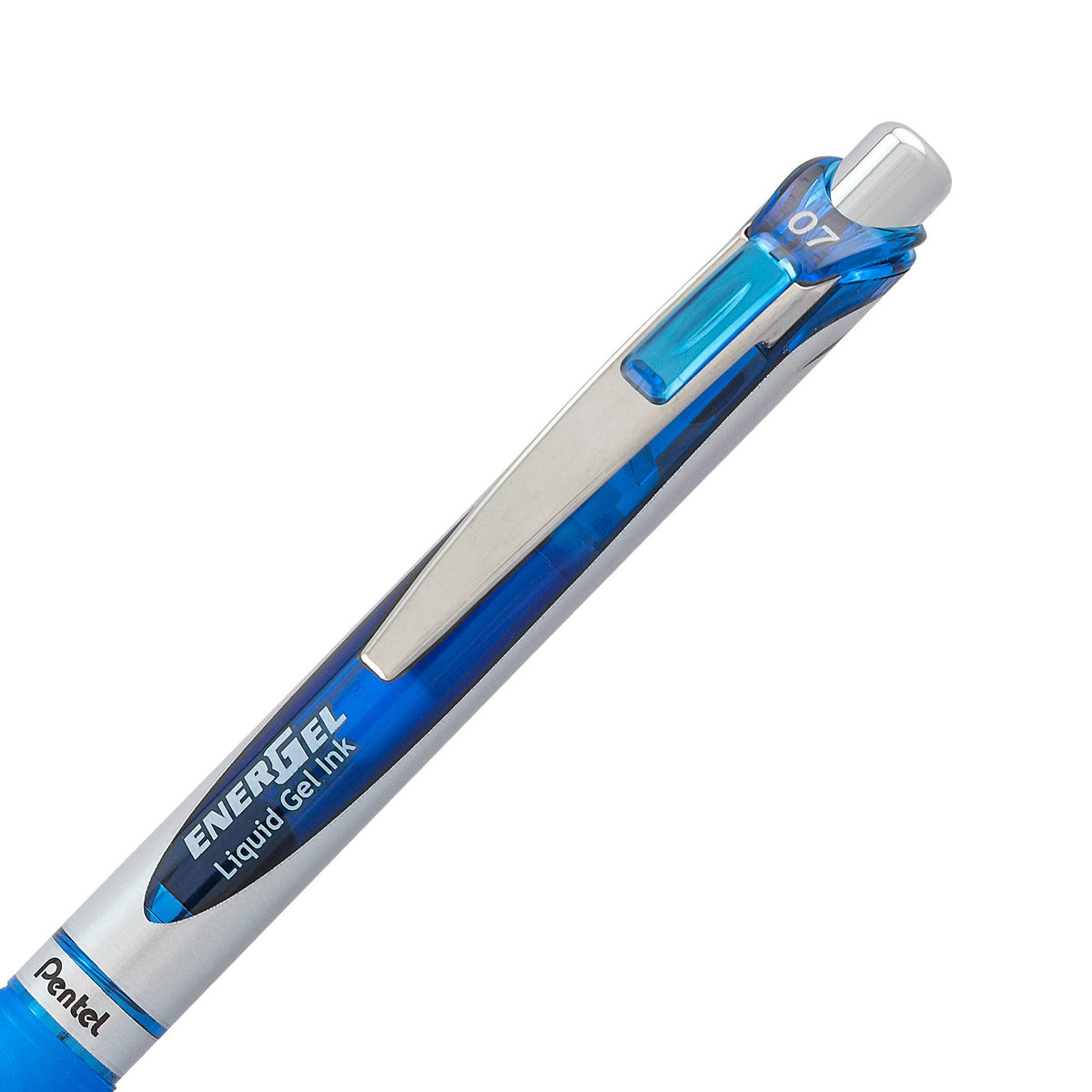 Pentel Energel 0.7 mm Rtx Retractable, 6 Black & 6 Blue Ink Pens Metal Tip, Medium Point Energel