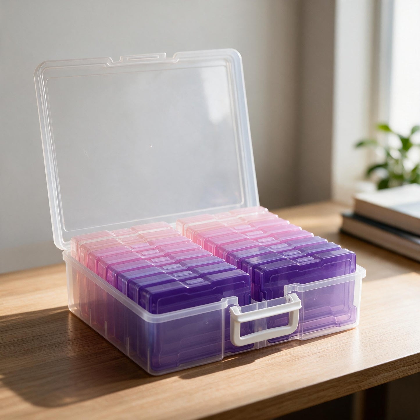 novelinks Photo Storage Boxes with Handle, Photo Organizers and Storage
