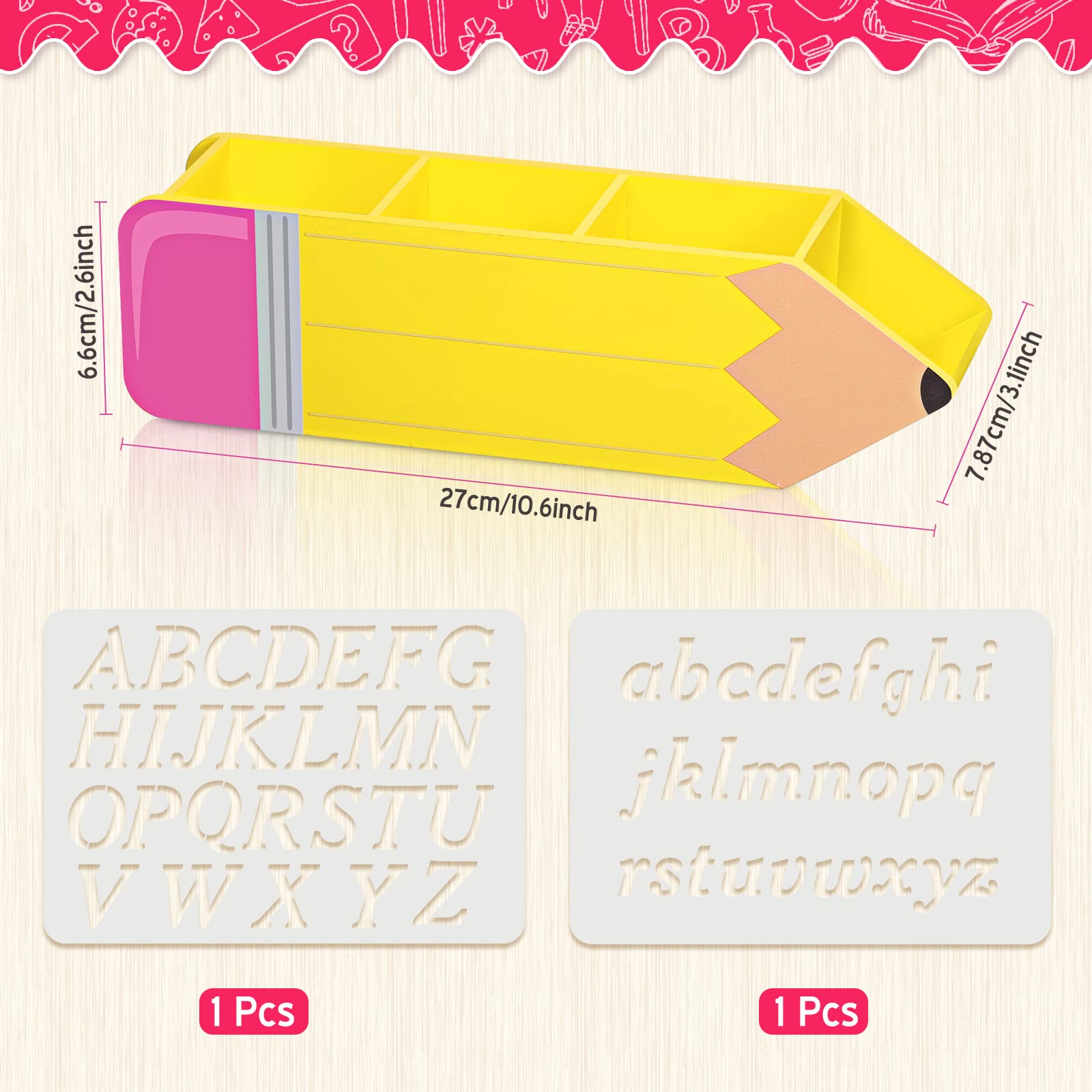 Containlol Back to School Teacher Gift Name DIY Pencil Holder Organizer