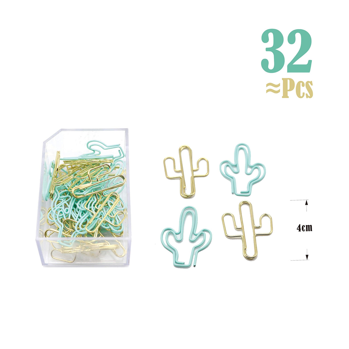 Gold Blue Binder Clips and Paper Clips Set (3-in-1 Boxed), for Office School Supplies Teachers
