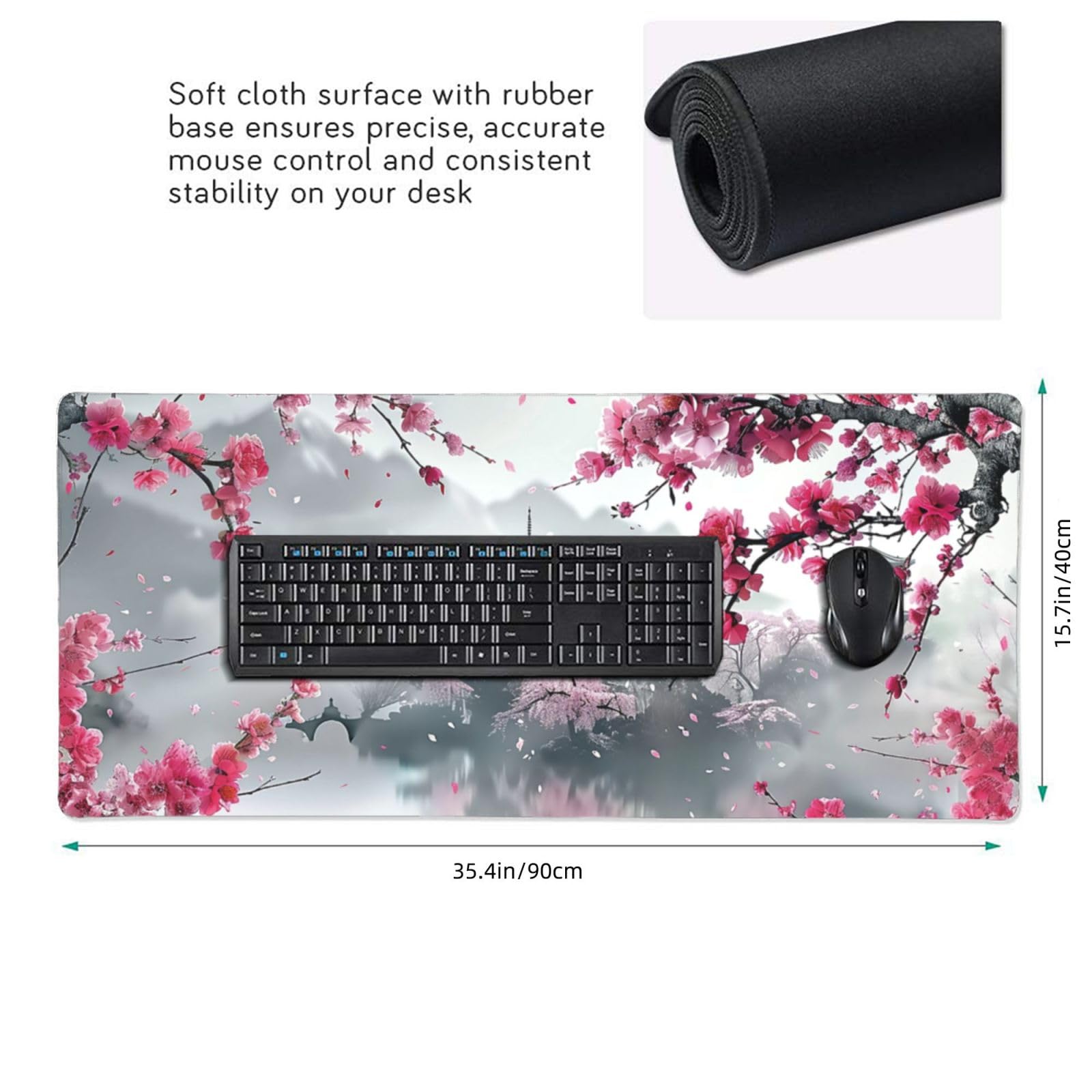 35.4 x 15.7 in, Waterproof XXL Large Mouse Pad for Desk, Extended Keyboard Mouse Mat for Computer