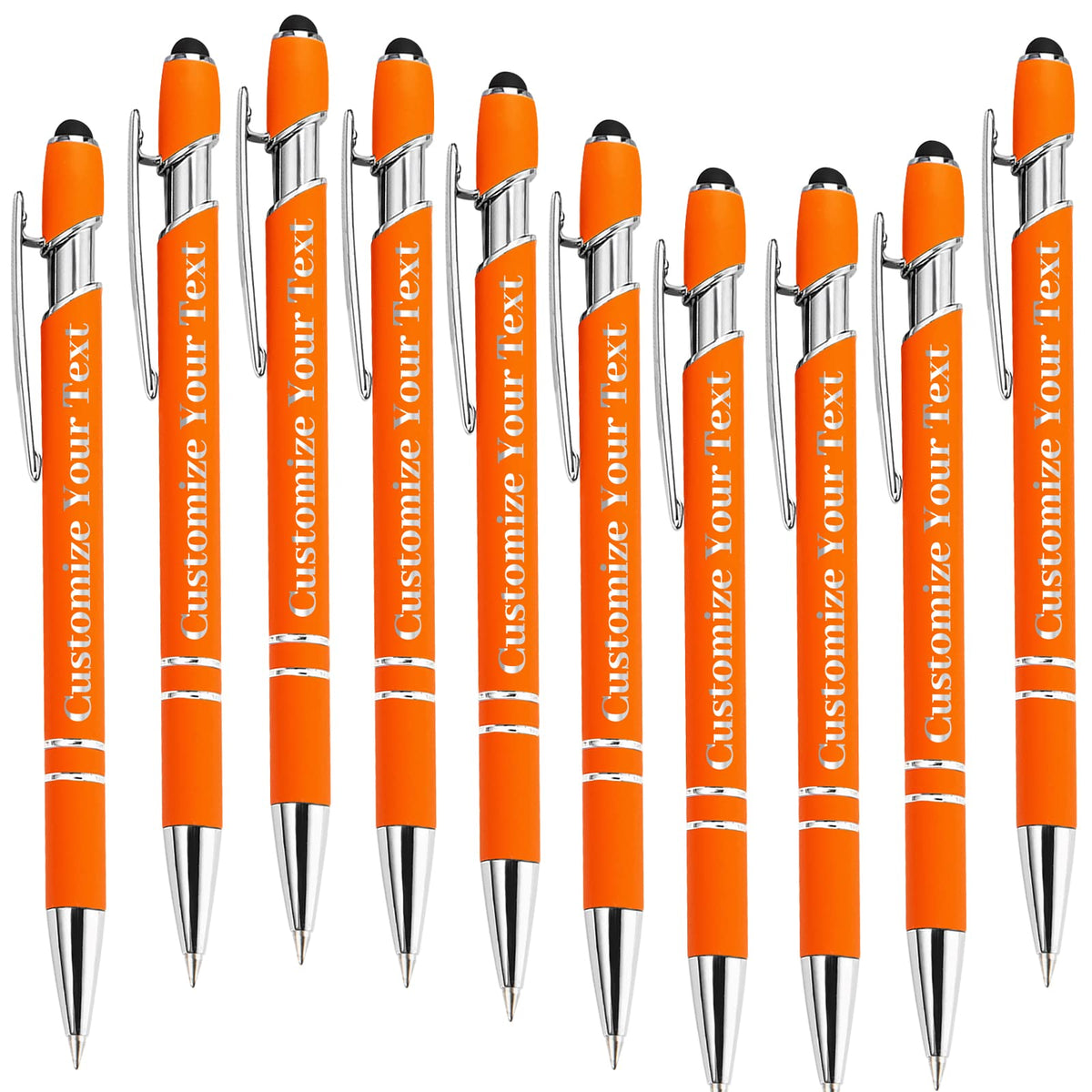 Fadace Up to 500 Pcs Personalized Pens Bulk Custom Customized Pen with Stylus Free Engraving