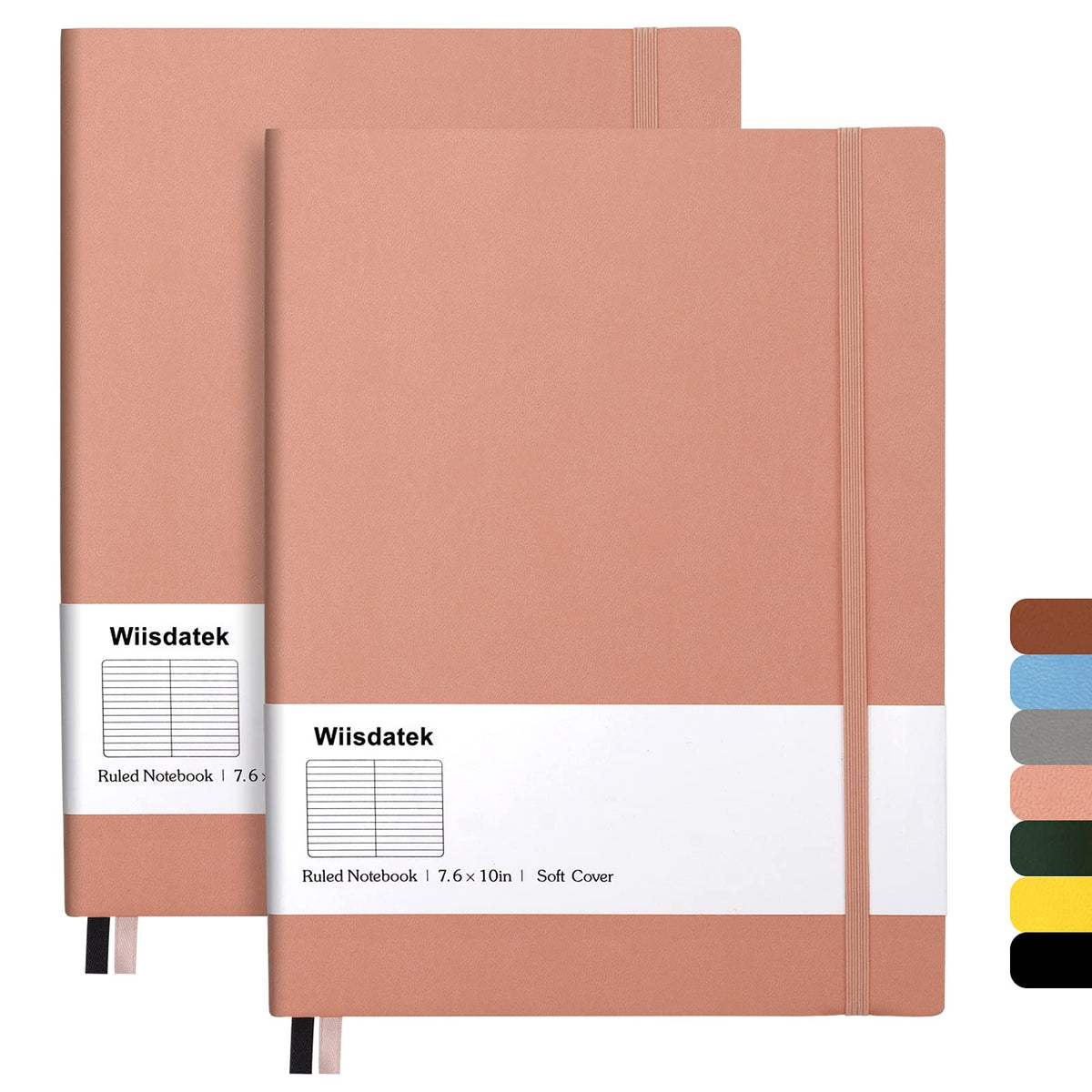 College Ruled Notebook B5, Total 376 Numbered Pages 7.6'' x 10''(PINK)