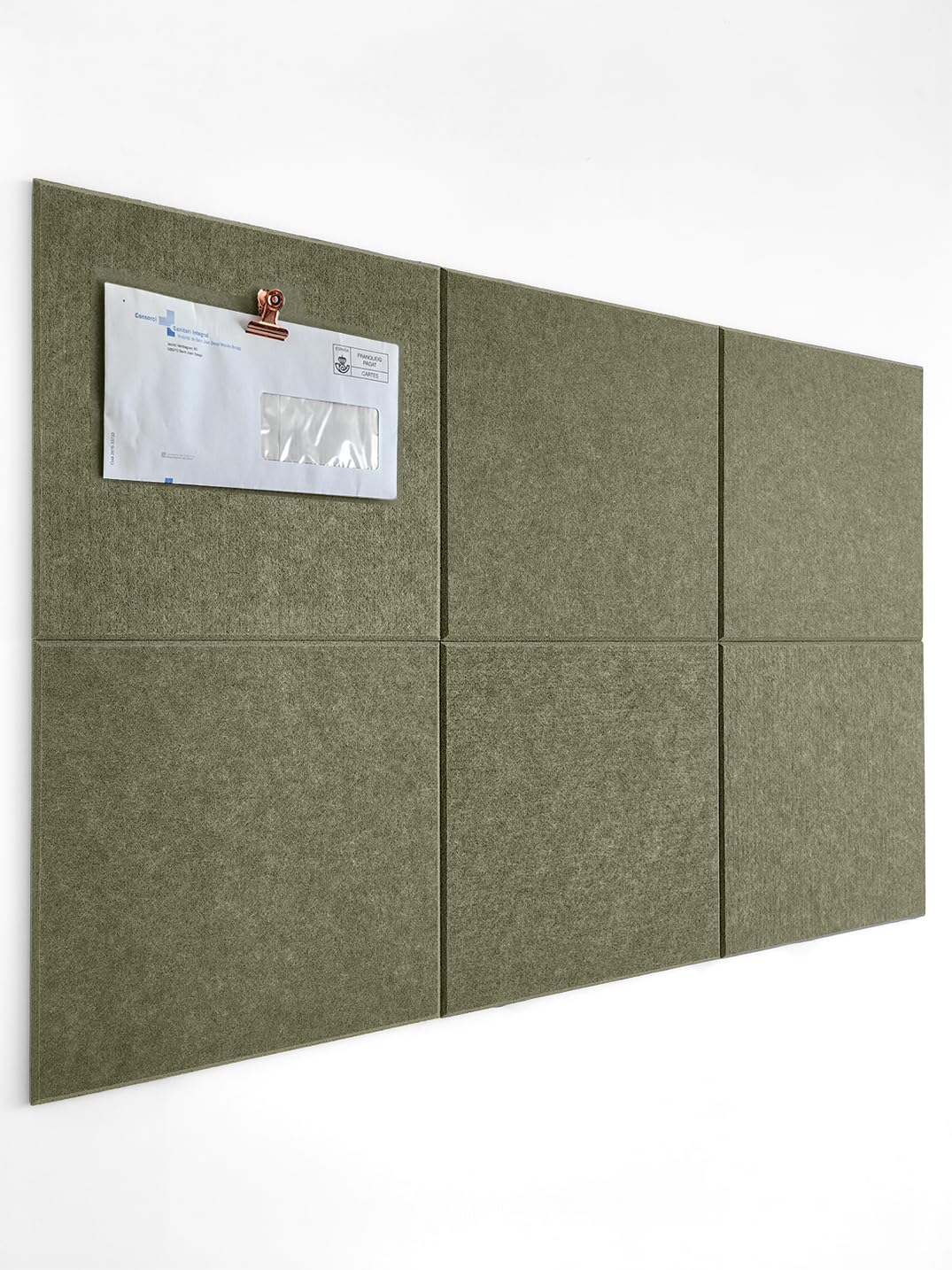 DECORITA Cork Board 24 x36 Alternative - 6 Pack Felt Wall Tiles with Safe Removable Adhesive Tabs
