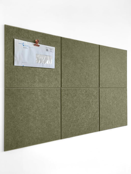 DECORITA Cork Board 24 x36 Alternative - 6 Pack Felt Wall Tiles with Safe Removable Adhesive Tabs