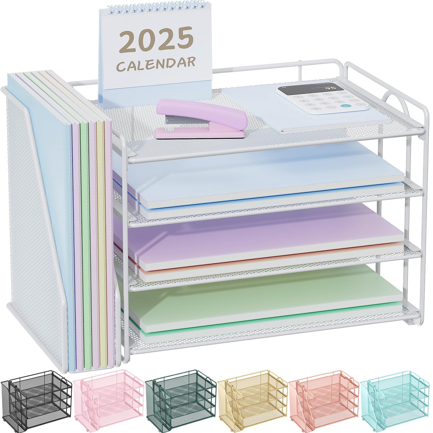 Spacrea Desk Organizers and Accessories, Paper Organizer for Desk with File organizer, Desk