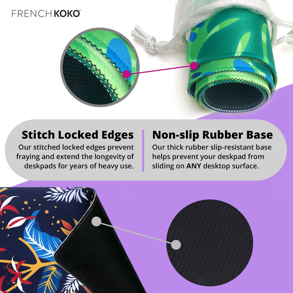 French KOKO Large Mouse Pad Desk Mat Protector Keyboard Pad Desktop Office School Decor Big