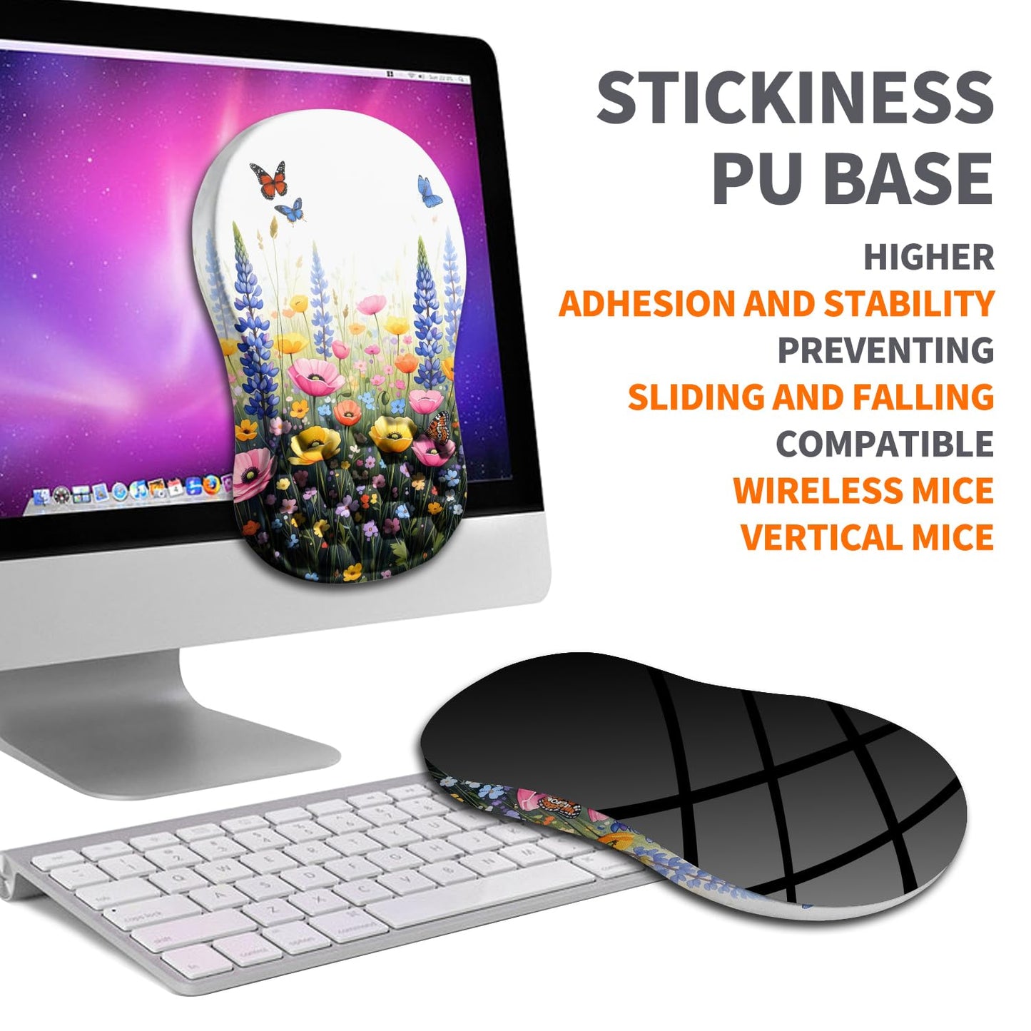 Armanza Ergonomic Joint Wrist Support Mouse Pad with Memory Foam Cushion Massage Bump, Carpal