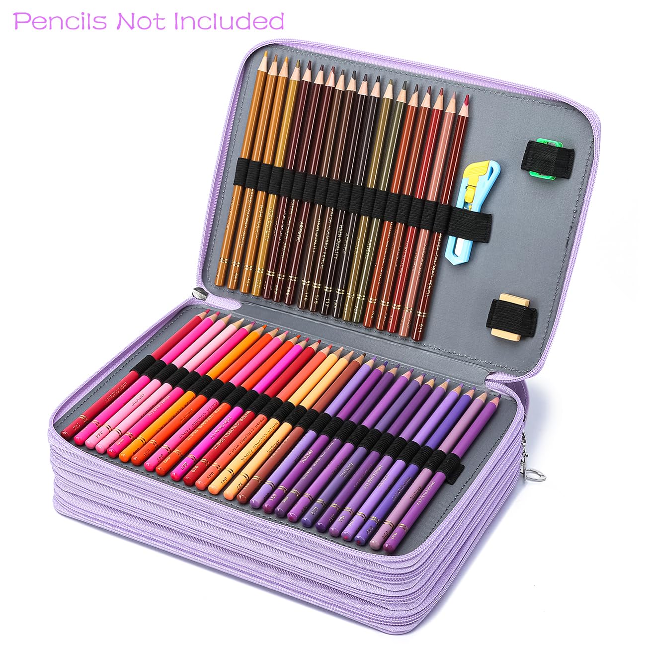 YOUNGCOL 200 Slots Colored Pencil Case Color Pencil Organizer Storage Large Capacity Pencil Holder