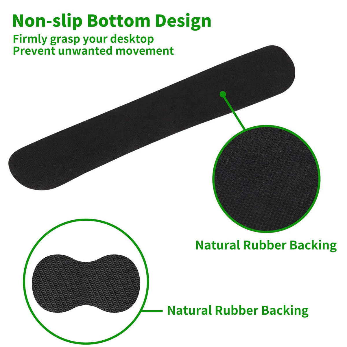 Ergonomic Keyboard Wrist Rests Gel Memory Foam Mouse Pad with Round Mousepad + Coasters, Wrist