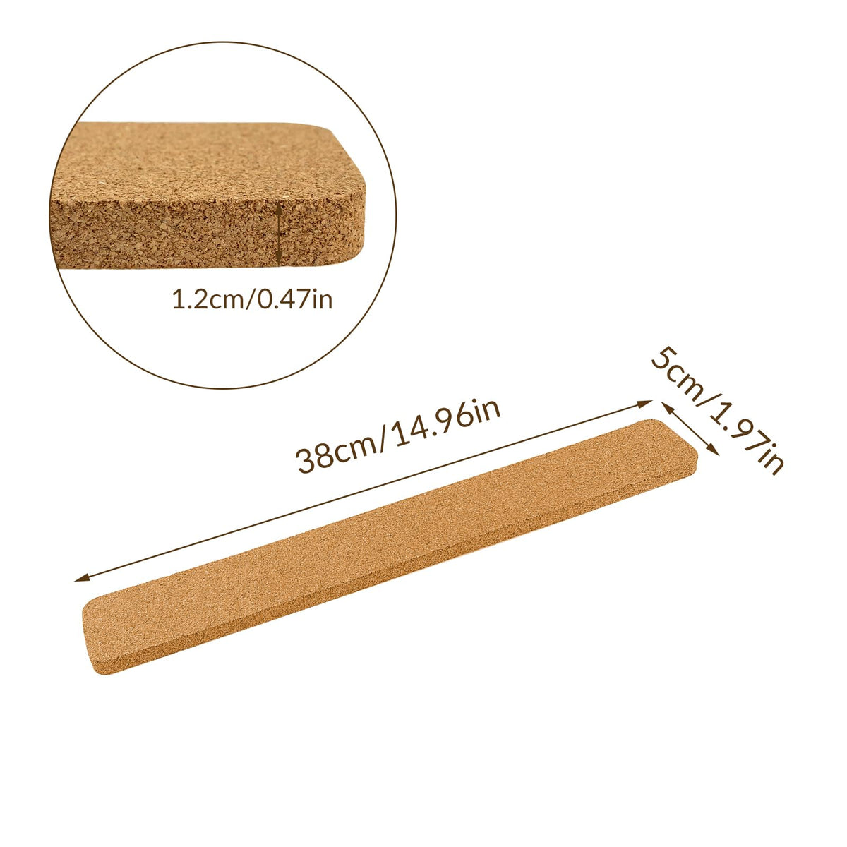 2 Pcs Felt Pin Bulletin Cork Board Bar Strips 15 x 2-1/2 Inches for Office, School, Home Holiday