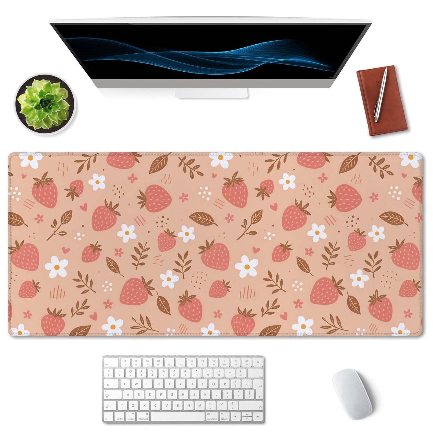 SSOIU Large Mouse Pad, Full Desk XXL Extended Gaming Mouse Pad 35.5" X 15.7", Waterproof Desk Mat
