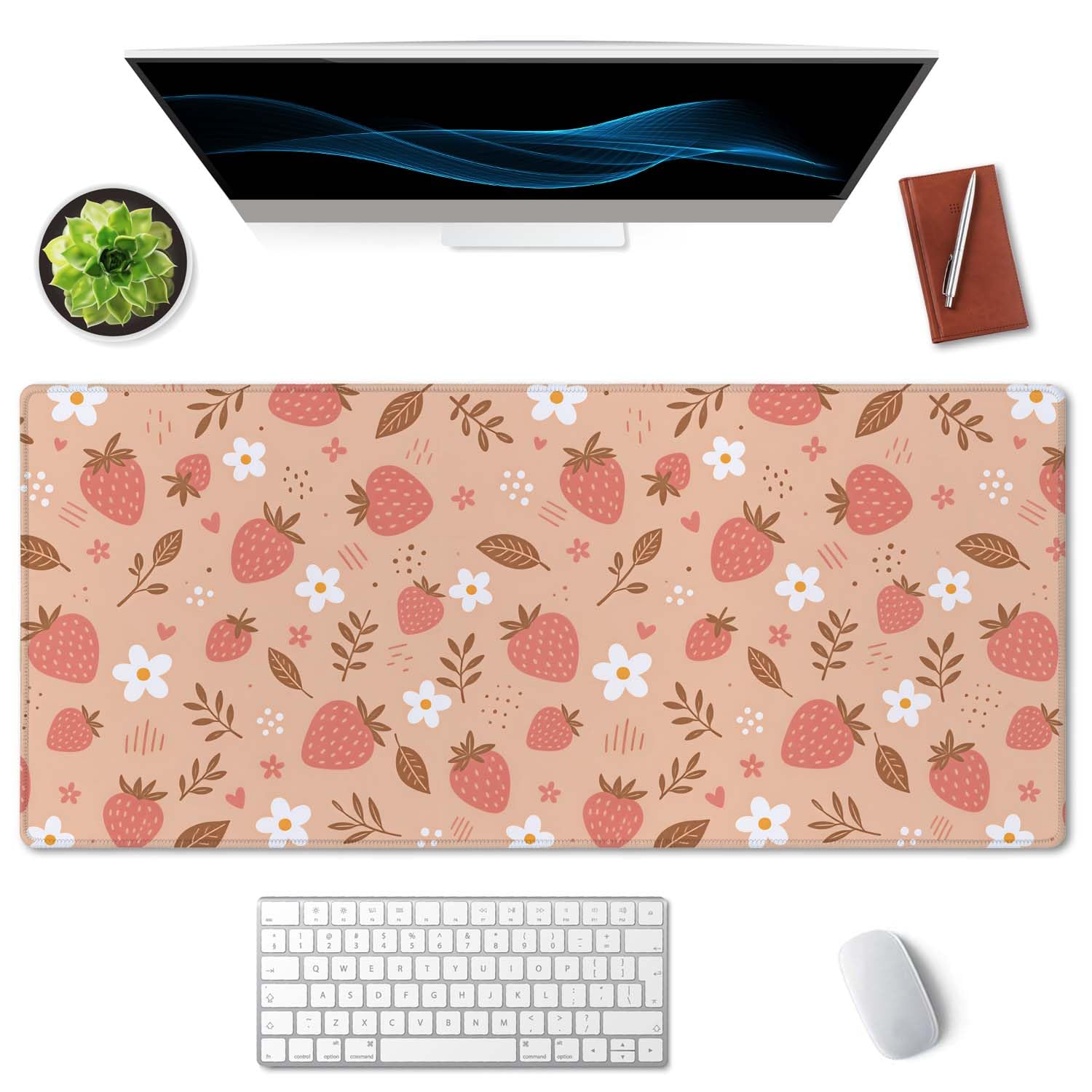 SSOIU Large Mouse Pad, Full Desk XXL Extended Gaming Mouse Pad 35.5" X 15.7", Waterproof Desk Mat