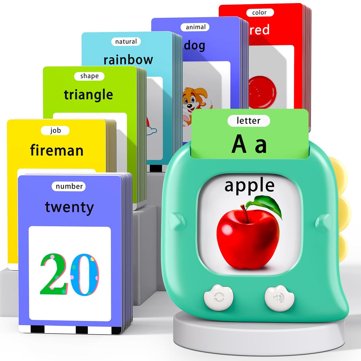 Kidzdo Talking Flashcards for 3 4 5 6 Years Old, 520 Words Language Learning Toys, Birthday Gifts