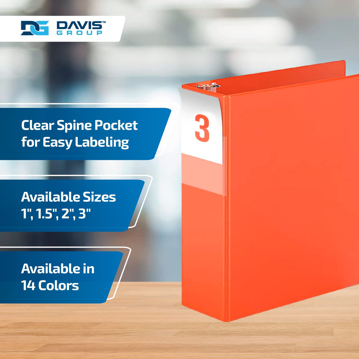 Premium Economy 6-Pack 3-Ring Binders for School or Office, D-Ring Binders, 3 Inch, Orange