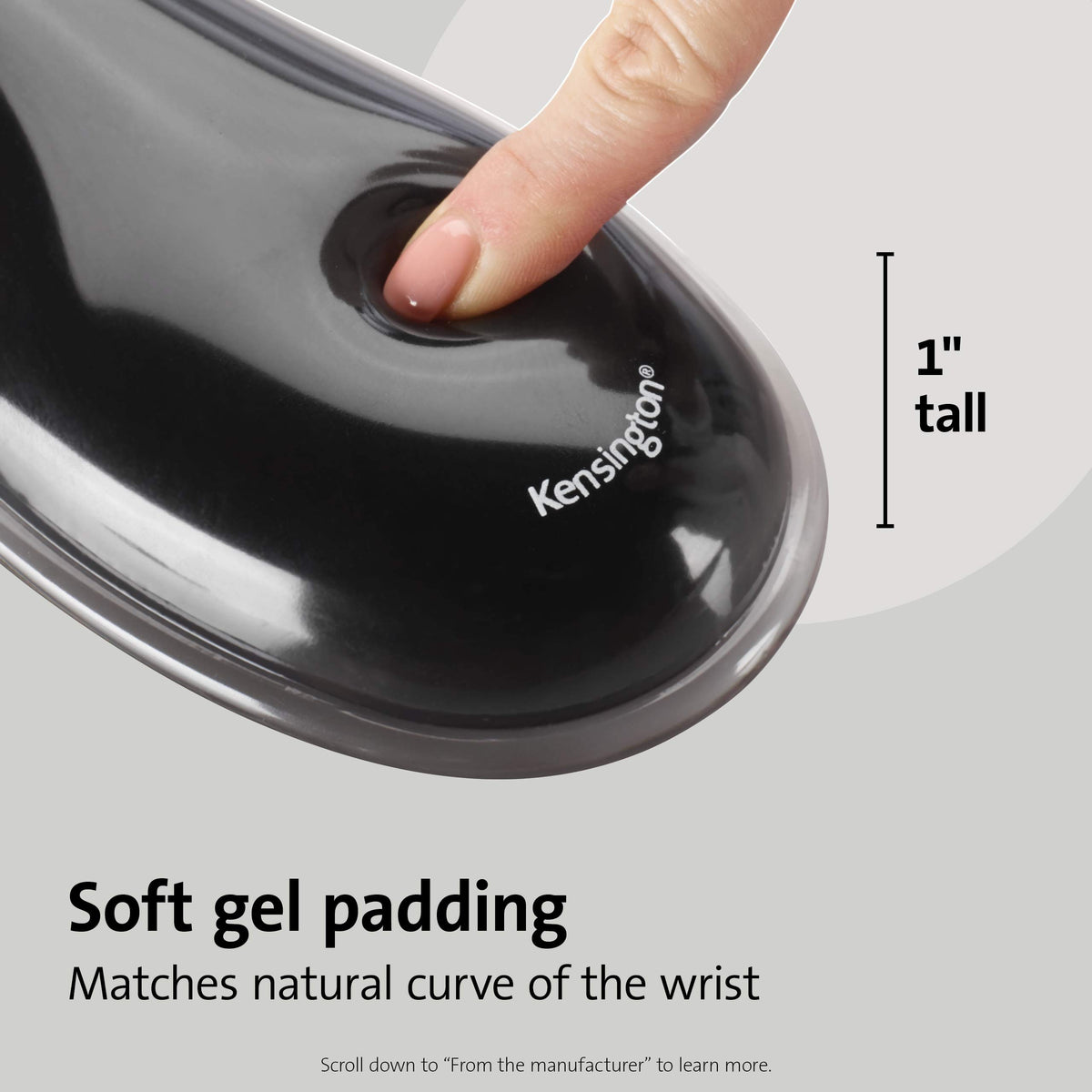 Kensington Duo Gel Mouse Pad with Wrist Rest, Ergonomic Wrist Support for Pain Relief, Comfortable