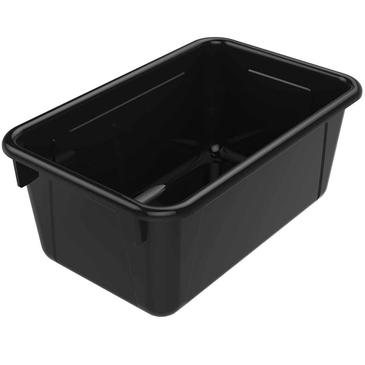 Storex Small Cubby Bins – Plastic Storage Containers for Classroom, 12.2 x 7.8 x 5.1 inches, Black