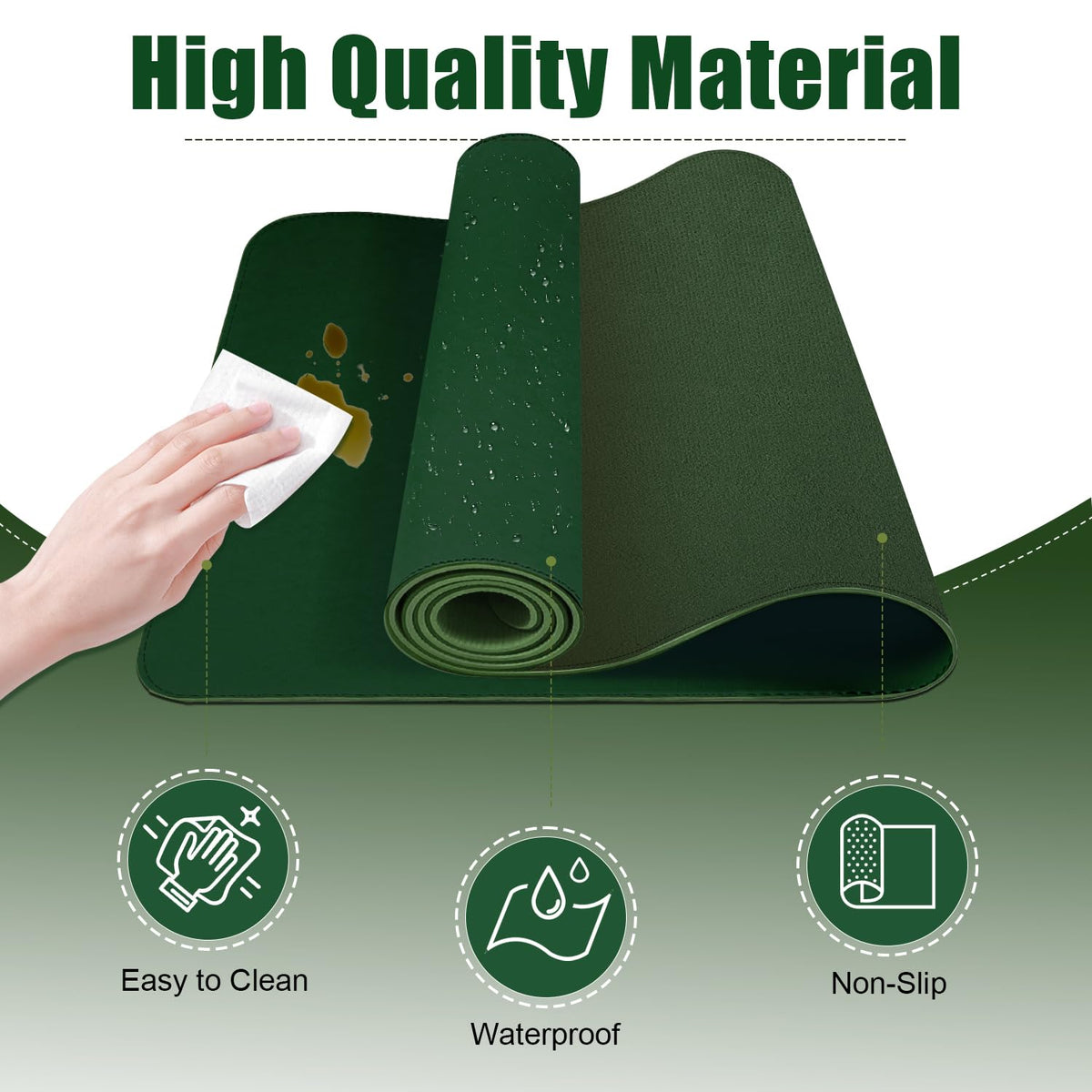 Leather Desk Pad Protector, Desk Mat, Large Mouse Pad, Non-Slip Desk Blotter, Office Laptop Desk