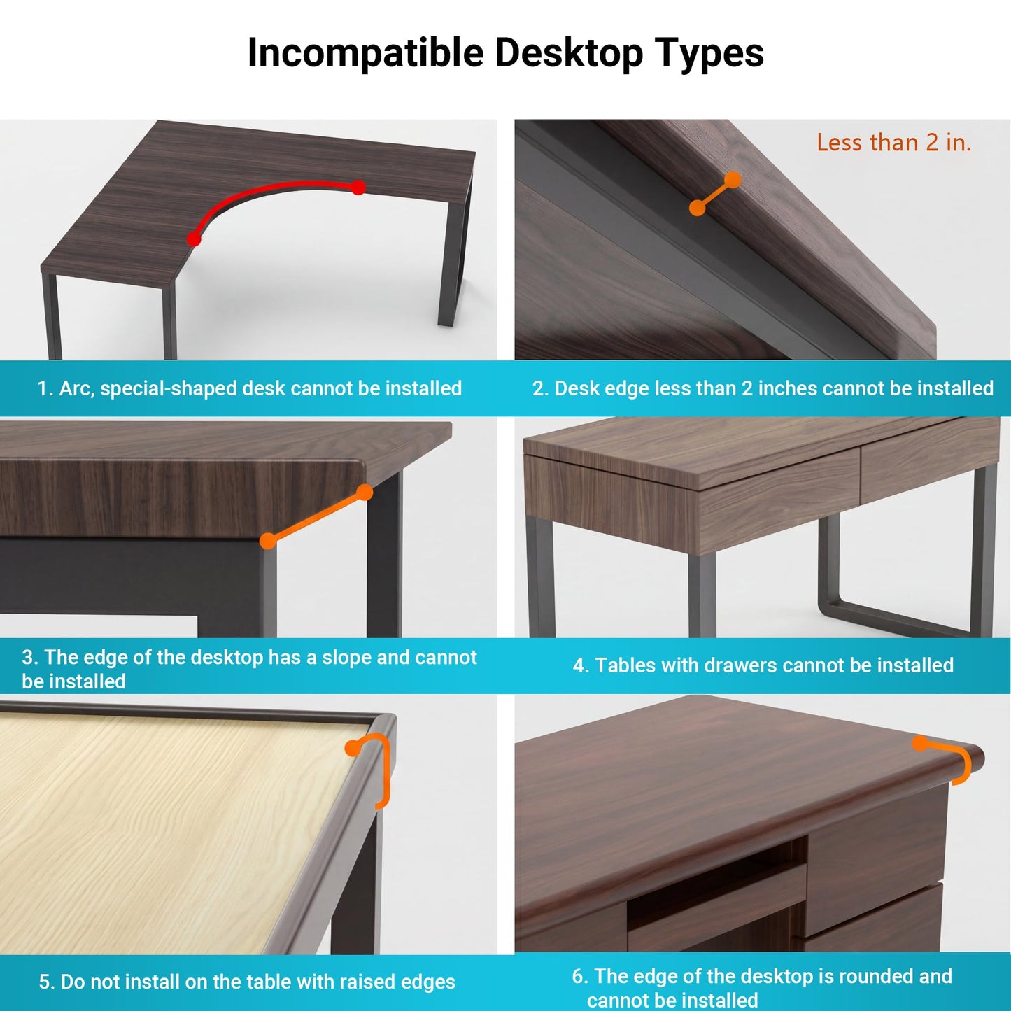 BONTEC Ergonomic Desk Extender Tray, 9.5"x9.1" Table Mount Arm Wrist Rest Shelf, 90° Foldable Elbow