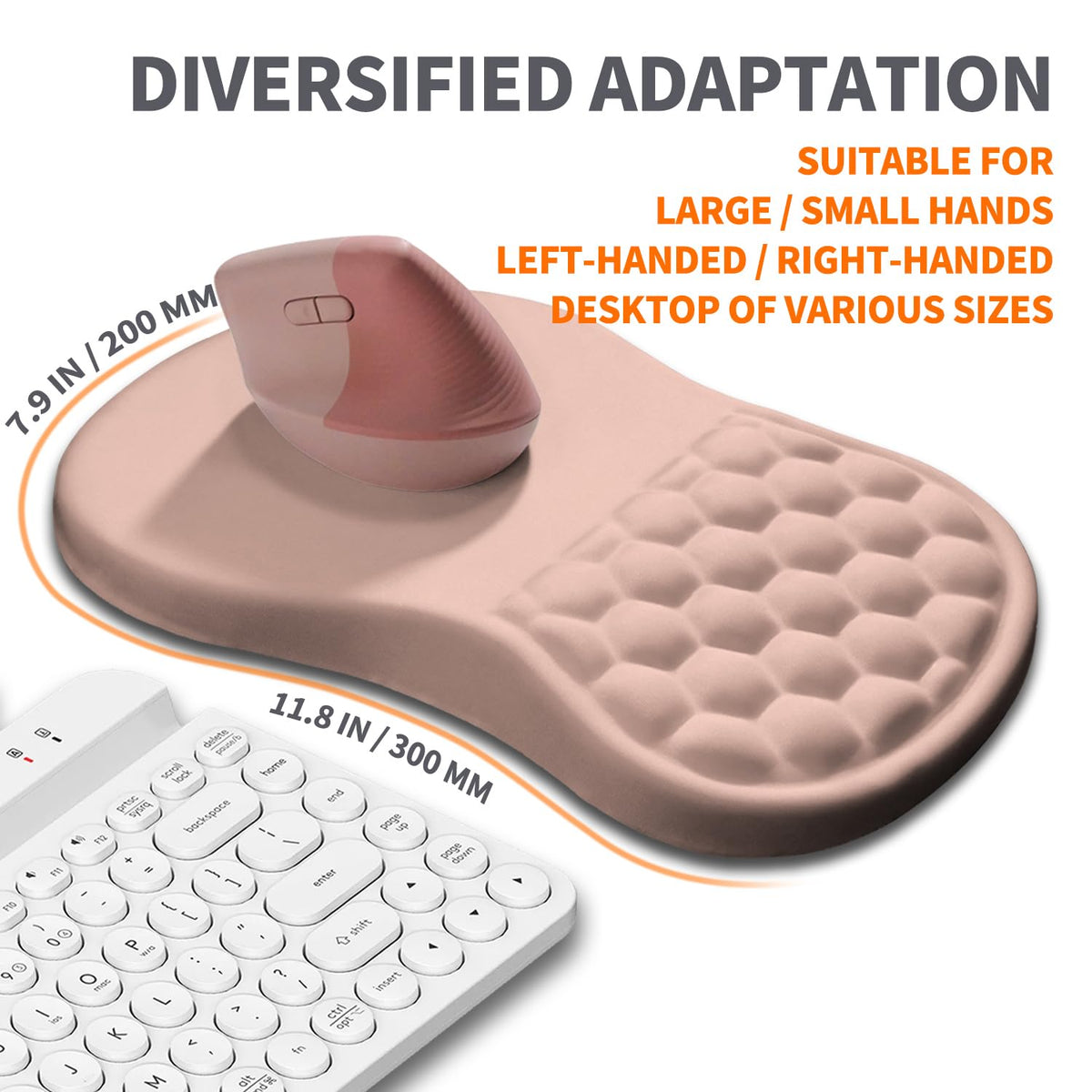 Armanza Ergonomic Joint Wrist Support Mouse Pad with Memory Foam Cushion Massage Bump, Carpal