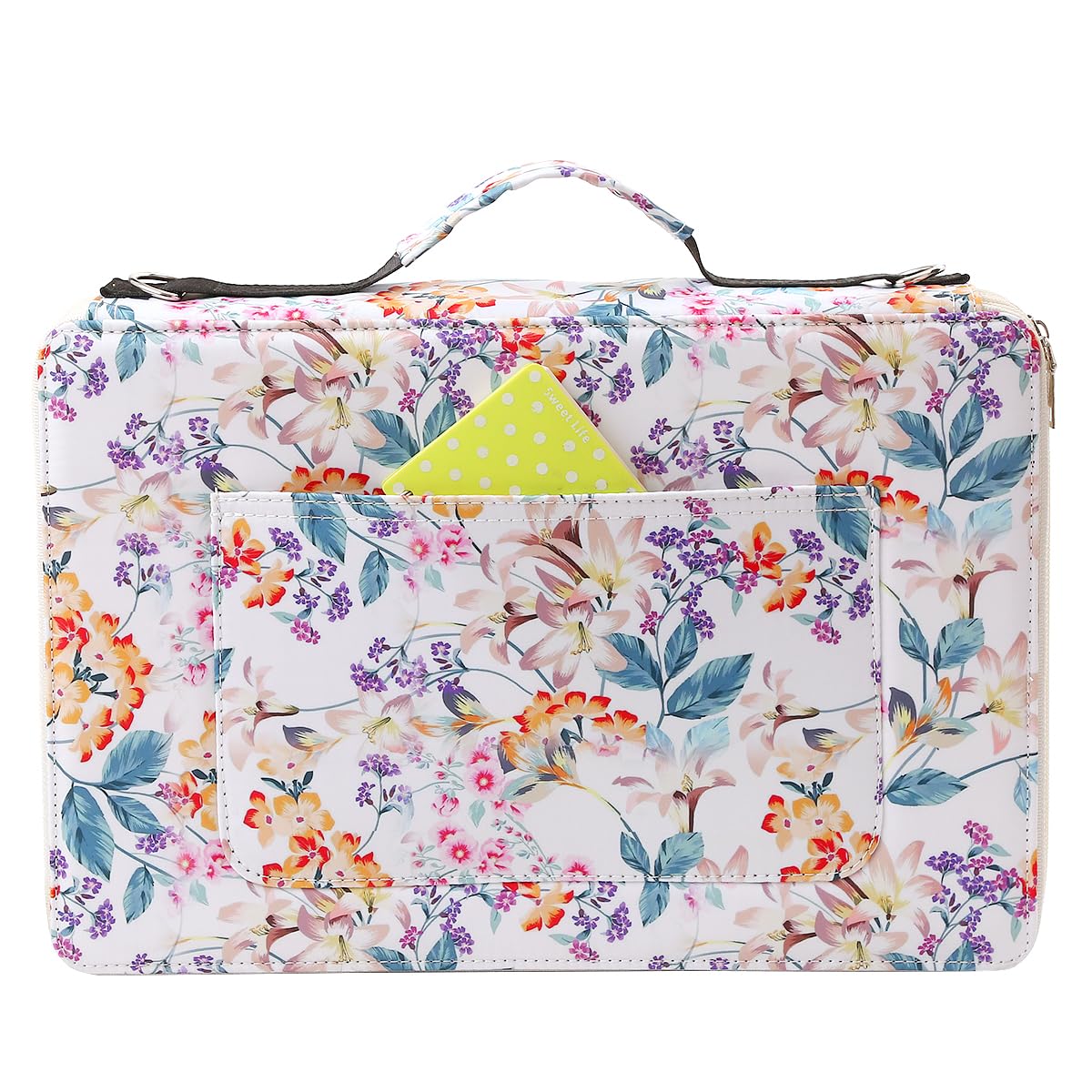 Lbxgap 384 Slots Colored Pencil Case With Handle & Shoulder Strap