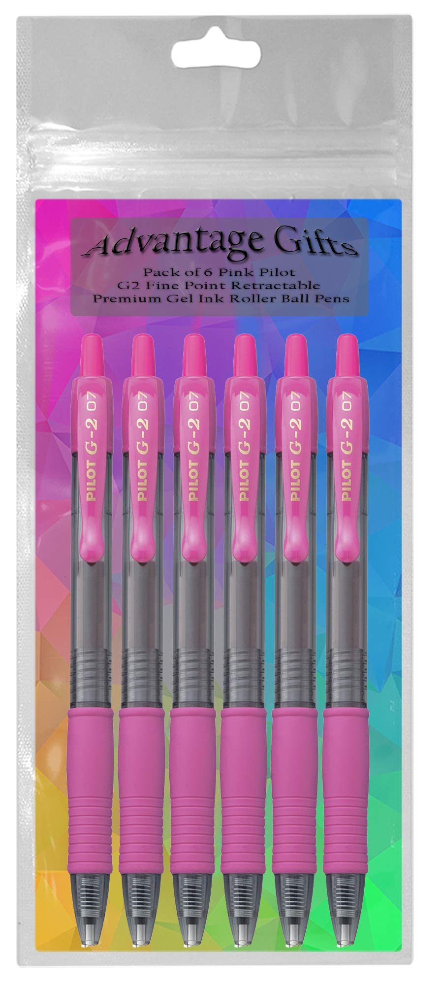 Advantage Gifts G2 Retractable Premium Gel Ink Roller Ball Pens Fine Point Fine Point (.7mm) Pink