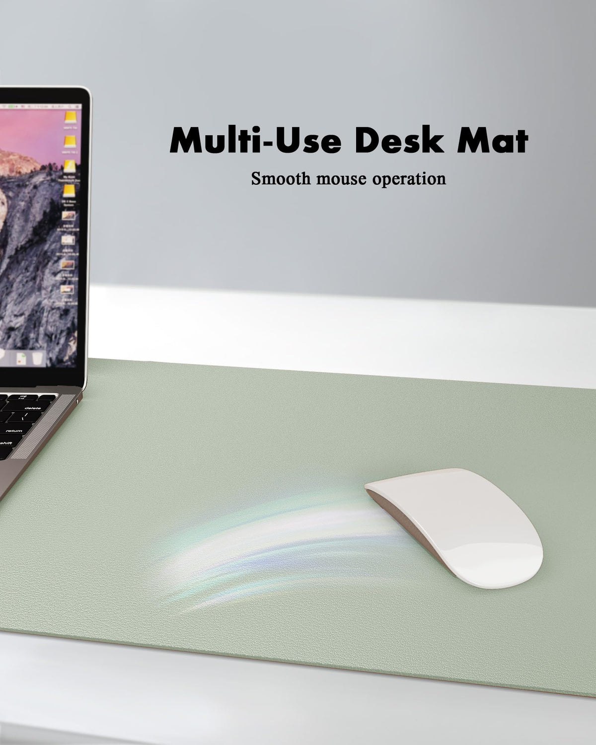YSAGi Double-Sided Desk Pad, 35.4"x17"Leather Desk Mat, Eco Cork Desk Pad Protector,Large Mouse
