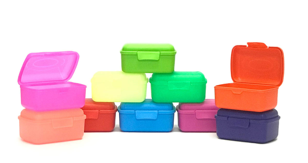 Mintra Home Utility Boxes - 400ml ASSORTED - 10 Pack - (4.75inW x 3.25inD x 2.25inH) - great