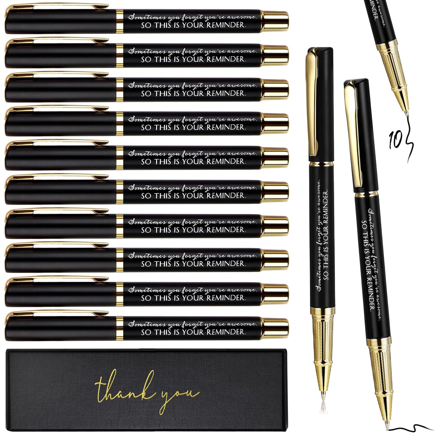 PerKoop 10 Sets Thank You Gifts, Appreciation Pens with Boxes for Men Women