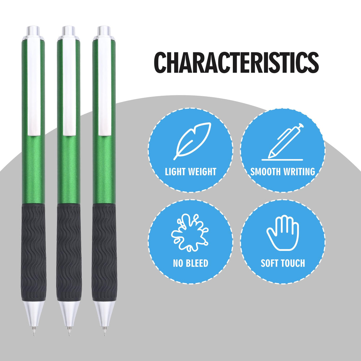 HZDIYAKE Pens Bulk, Black ink pen,50 Pieces,Smooth Writing Without Breaking Ink,0.5mm Nib,Soft