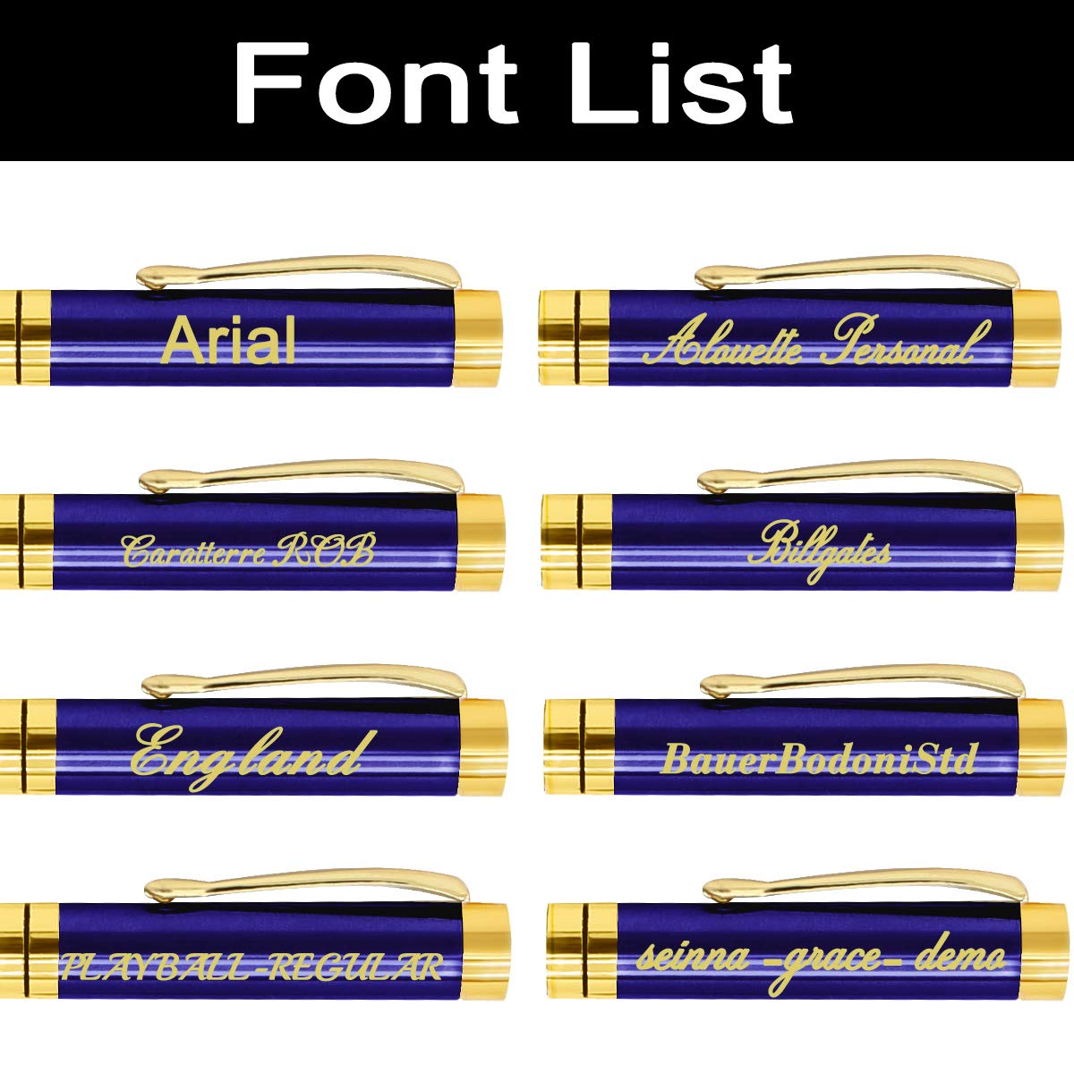Aolun Personalized Pens,Custom Engraved Pen with Your Name Or Message,Refillable Medium