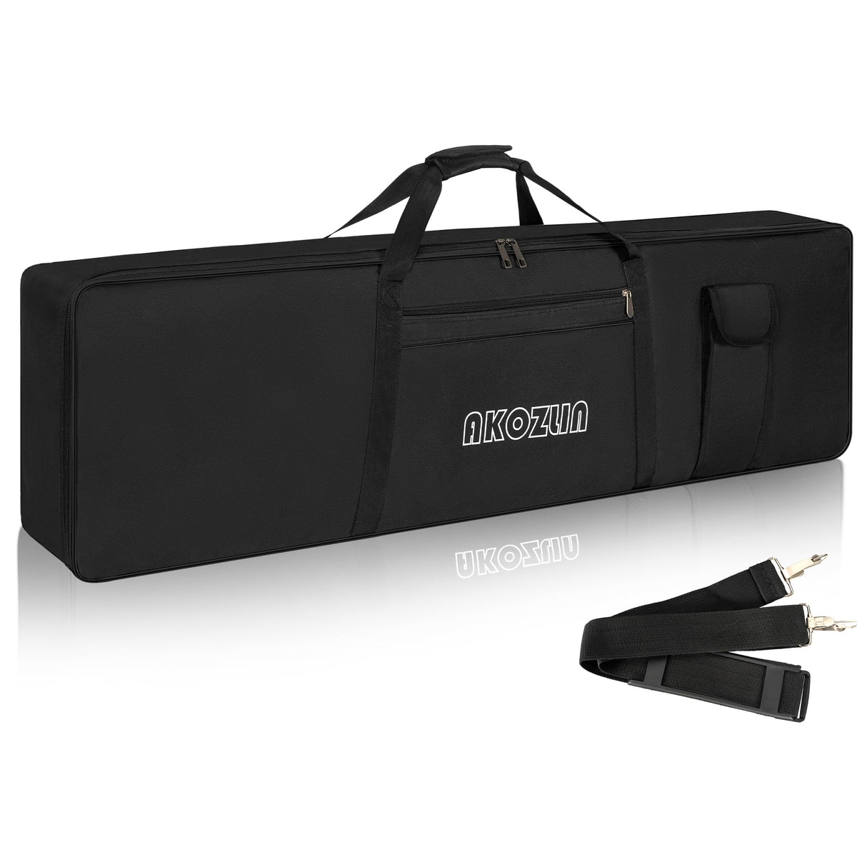 AKOZLIN 88-Key Portable Padded Keyboard Case,54"x6.7"x13" Soft Gig Bag
