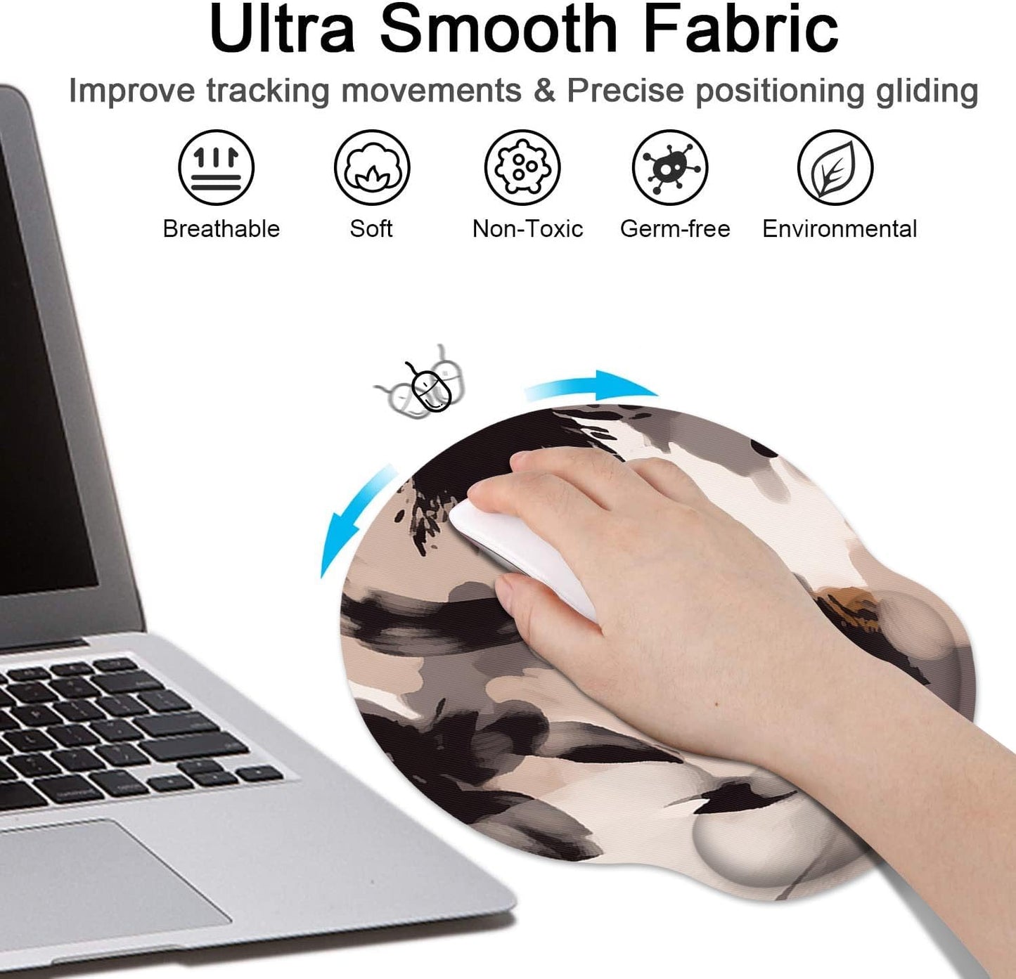 Britimes Ergonomic Mouse Pad Set with Wrist Rest, Boho Tribal