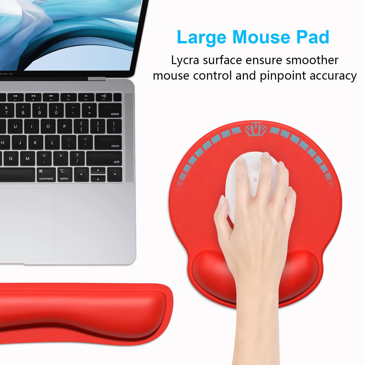 Dapesuom Keyboard Wrist Rest and Mouse Pad with Wrist Support, Cute Memory Foam Cushion for