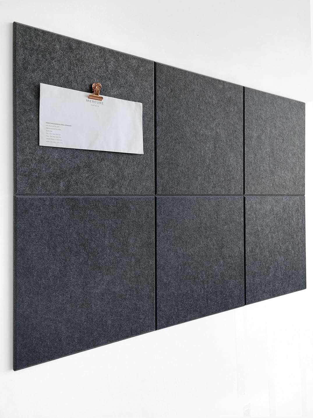 DECORITA Cork Board 24 x36 Alternative - 6 Pack Felt Wall Tiles with Safe Removable Adhesive Tabs