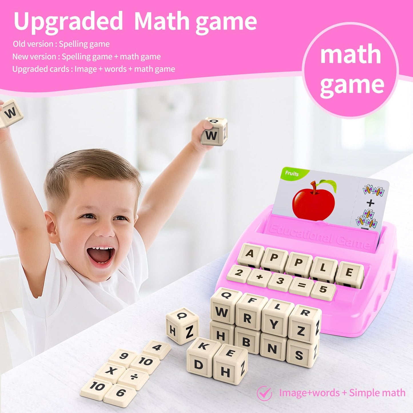 DEGIDEGI Educational Toys for Kids Ages 3-8, Matching Letter Spelling Game ABC Learning, Learning